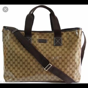 Gucci 100% authentic Crystal Canvas GG XL